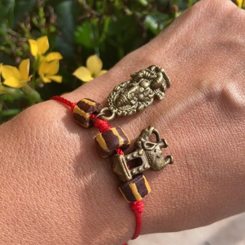 Ganesh Hindu Lord Prosperity, Luck bracelet